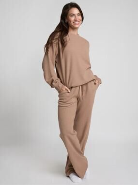 Comfrt Womens Small Waffle Lounge Set Loungewear Comfy Casual Everyday Travel